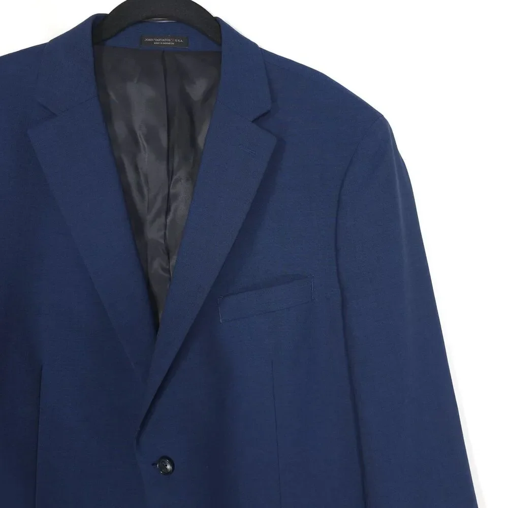 JOHN VARVATOS USA Mens Sport Coat Blazer‎ 42R Blue 100% Wool PREMIUM TAILORED